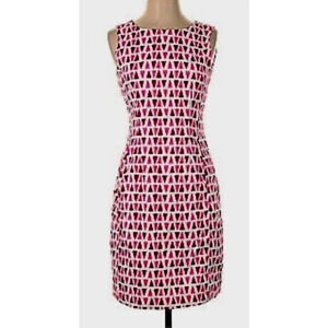 Jade sheath Dress, Size XL, Pink and Red
